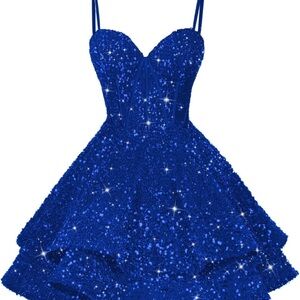 Sparkling Blue Sequin Dress